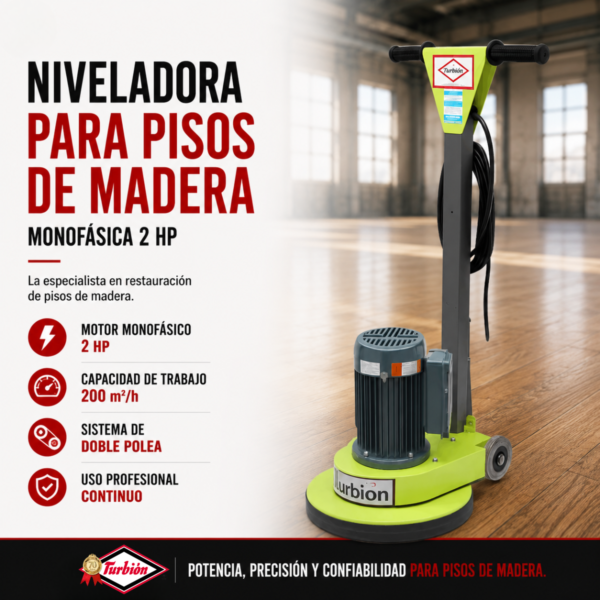 NIVELADORA PARA PISOS DE MADERA 2 HP