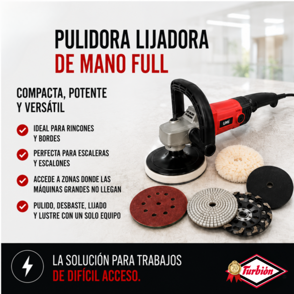 PULIDORA LIJADORA DE MANO FULL