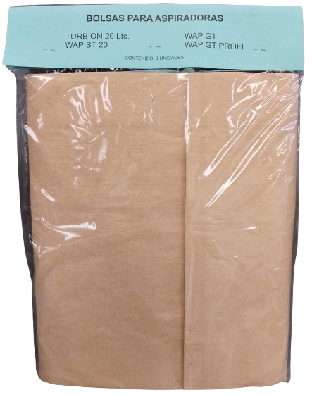 KIT BOLSAS PAPEL POR 3 UNIDADES PARA ASPIRADORAS AERO 1200